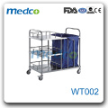 WT002 chariots à déchets médicaux pour hôpitaux prix pour chariot de dressing pour hôpitaux